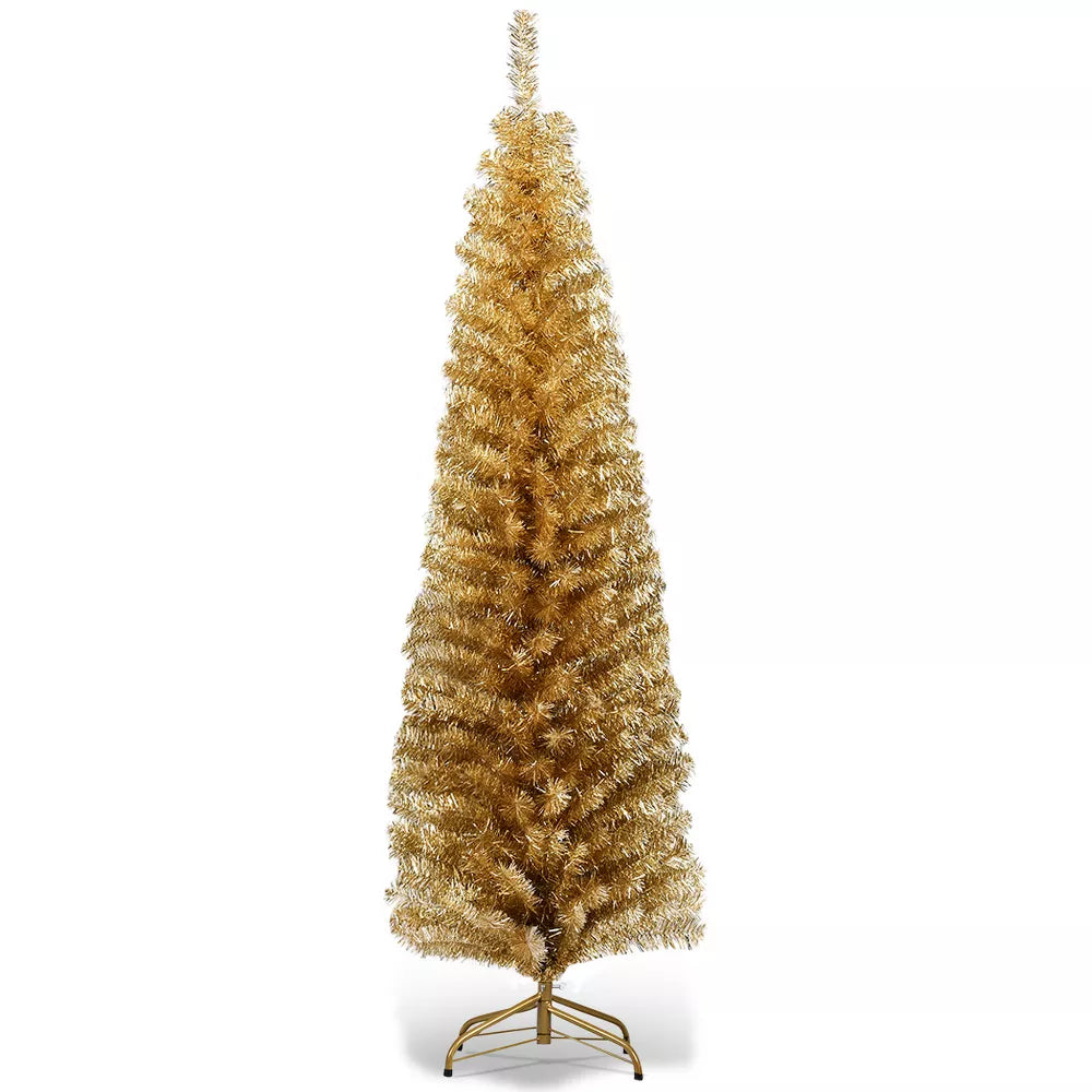 Tinsel Tree Slim Pencil Christmas Tree, final cut