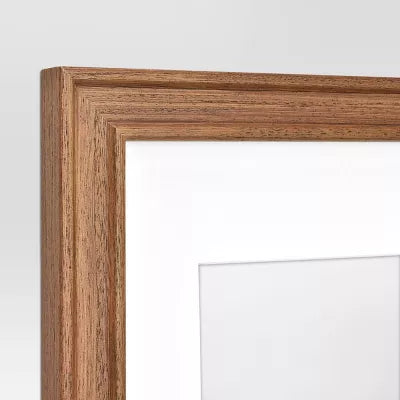 Wood Matted Wall Frame Midtone Woodgrain