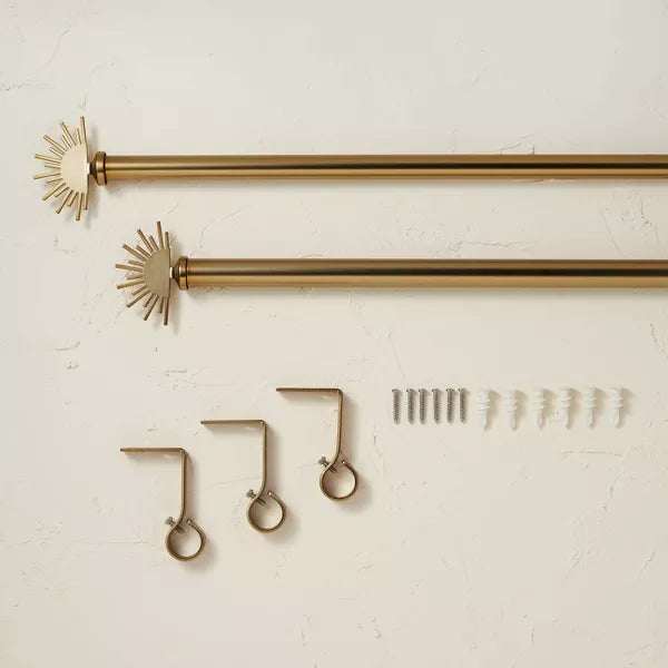 Sunrise Curtain Rod Brass