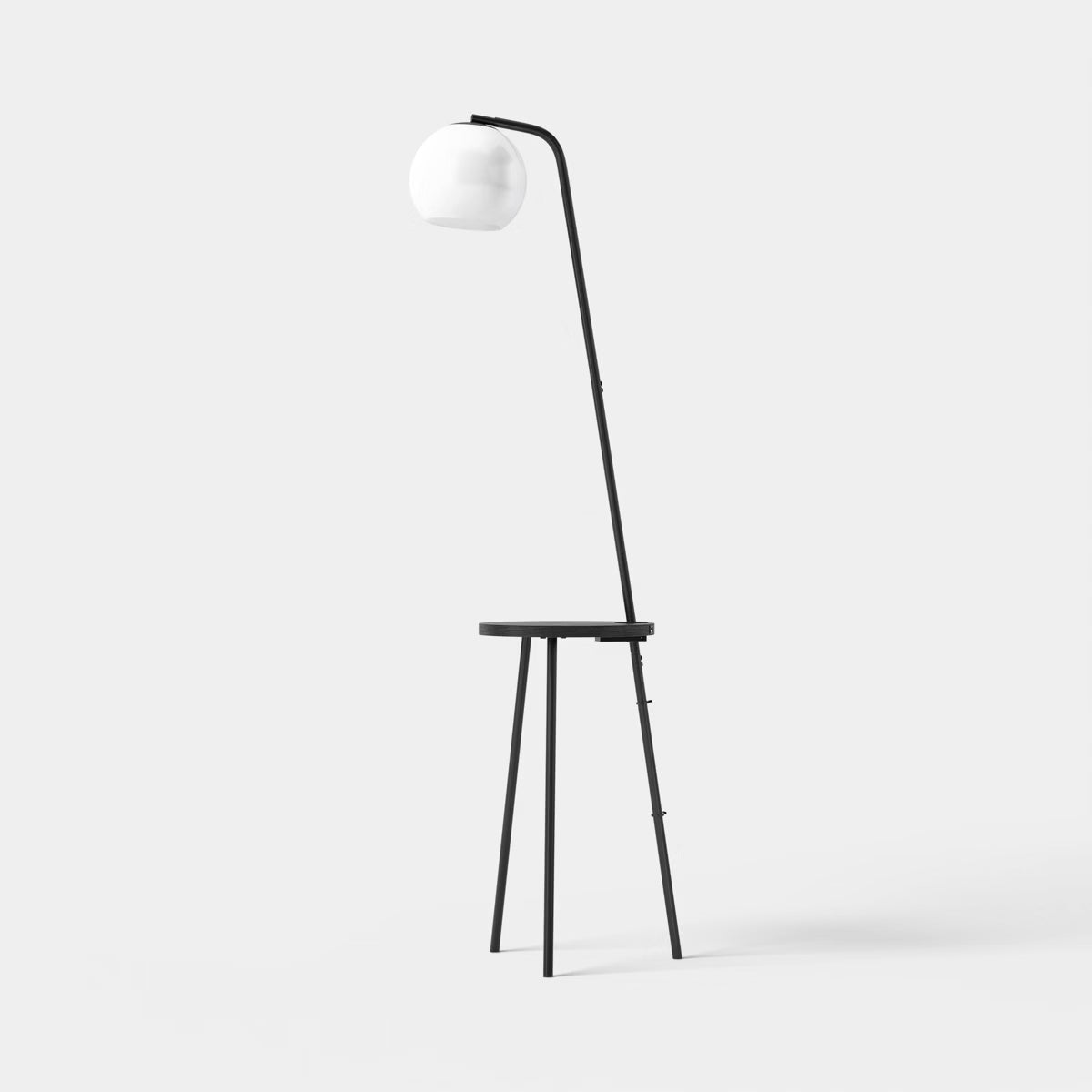 Shelf Floor Lamp with USB Black