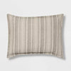 7pc Reversible Printed Stripe Comforter Bedding Set with Sheets Gray - King