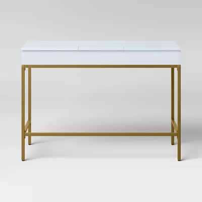 Loring Wood Writing Desk with Drawers and Charging Station, final cut