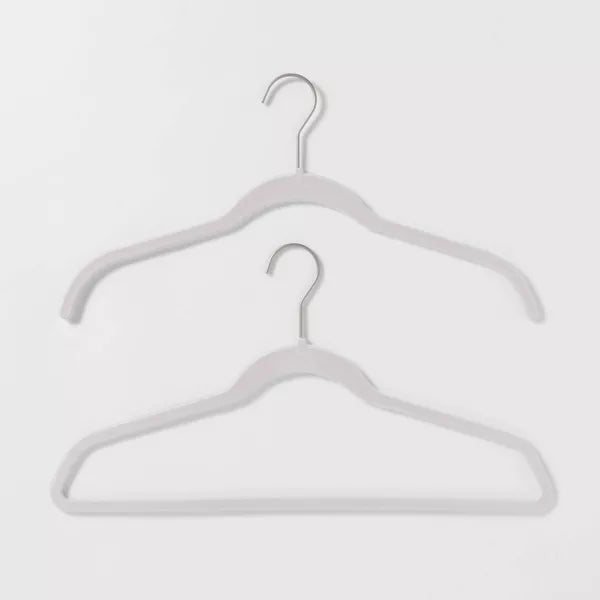 100pk Combo Pack Suit/Shirt Flocked Hangers