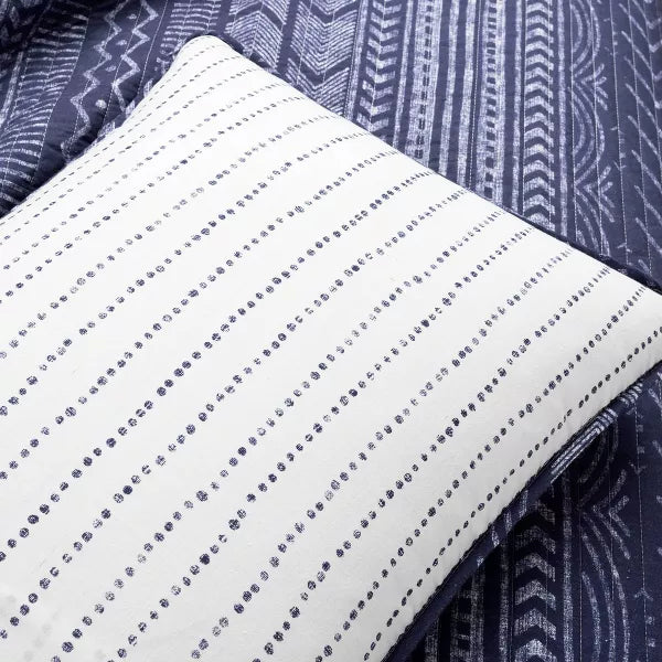 3pc Hygge Geo Reversible Cotton Quilt & Sham Set - King