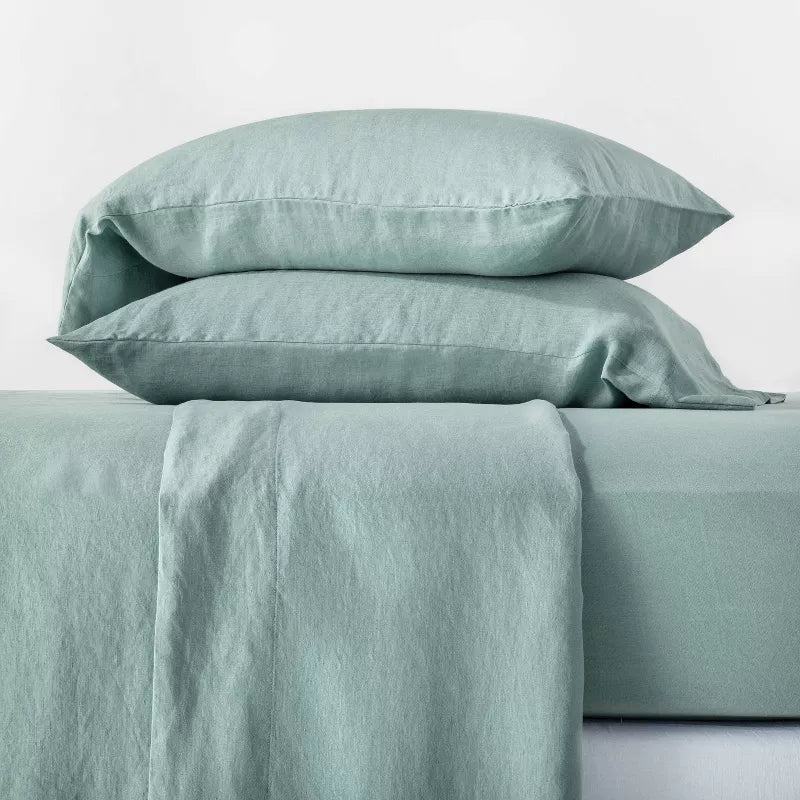 100% Washed Hemp Solid Sheet Set - King