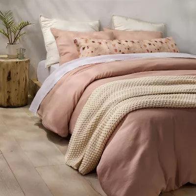 Chunky Knit Bed Blanket - Full/Queen