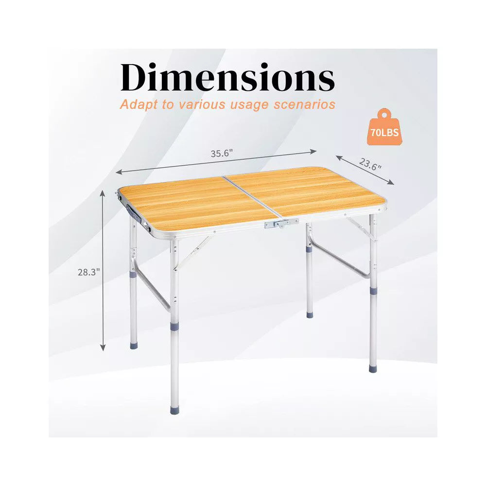 Rectangular Patio Folding Table Aluminum