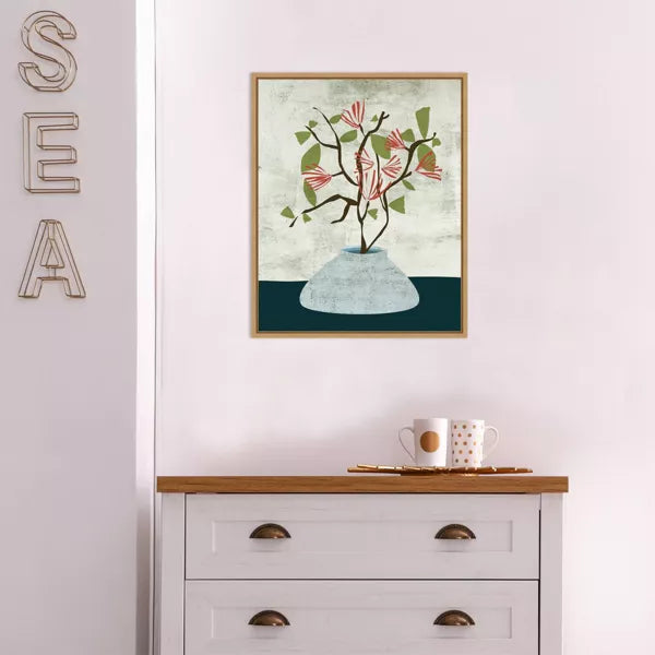 Zen Branch I by Melissa Wang Framed Canvas Wall Art