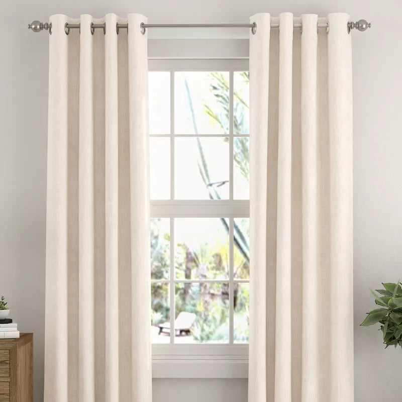2 Panel Thermal-Insulated 100% Total Blackout Grommet Window Curtains