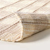 Rib Stripe Plaid Handmade Woven Area Rug Tan/Cream/Khaki 3'x5' Accent