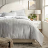 3pc Luxe Striped Damask Comforter and Sham Set - King