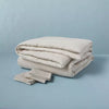 3pc Slub Center Stripe Comforter Set Twilight Taupe King