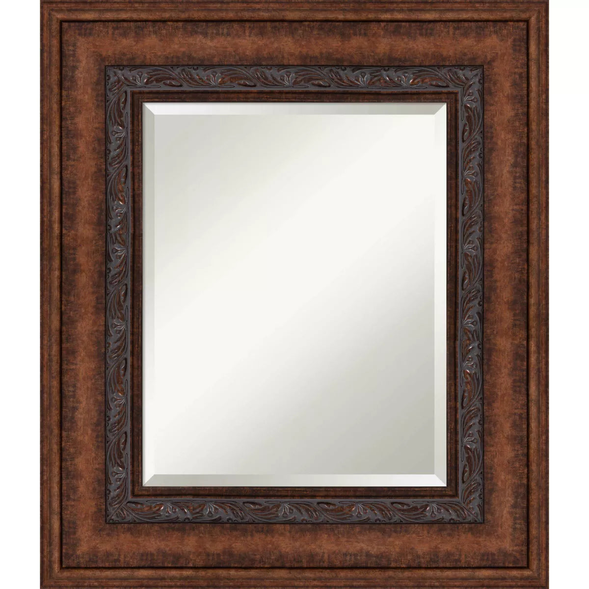 Beveled Decorative Bronze Wall Mirror