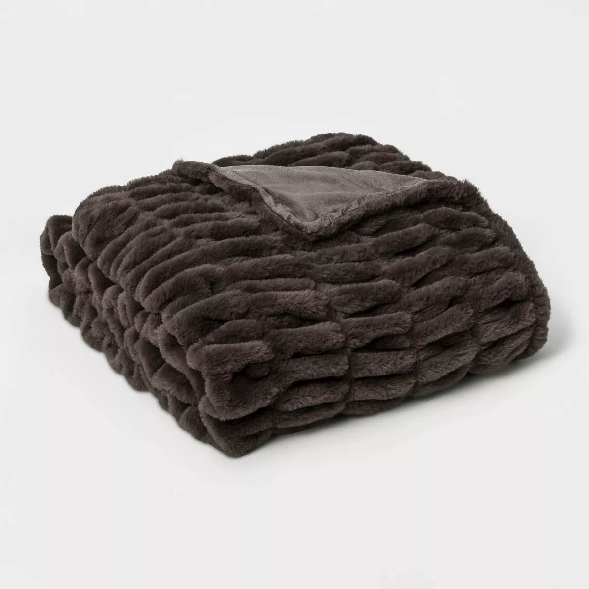 60" x 86" Faux Fur Oversized Bed Throw - Threshold Signature