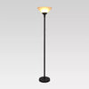 Torchiere Floor Lamp with Glass Shade