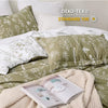 Comforter Set, 3-Piece Soft Reversible Floral Bedding Queen