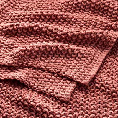 Chunky Knit Bed Blanket - Full/Queen