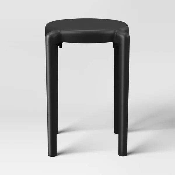 Recycled Plastic Dorm Accent Side Table Black