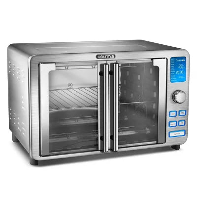 9-Slice Digital Air Fryer Oven with 14 One-Touch Cooking Functions and Auto French Doors: Convection Toaster Oven