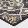 Washable Rowena Rug Charcoal Gray 2'x7' Runner