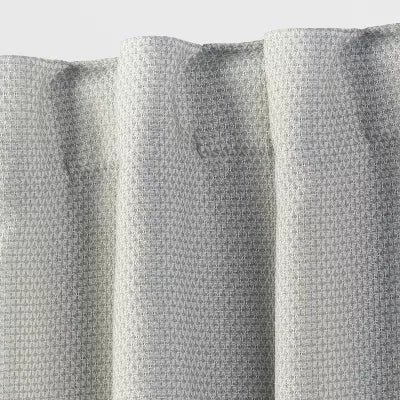 2pcs Room Darkening Small Check Window Curtain Panel