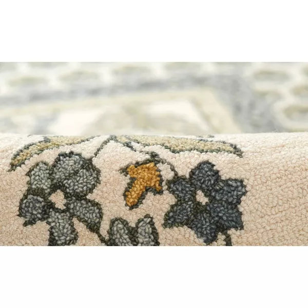 Cotswold Bourton Floral Handtufted Rug Green - 2'6" x 8'