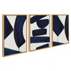 (Set of 3) Sylvie Japandi Framed Canvas Set Natural