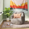 Washable Small Checkered Area Rug Gray - 4'x5'6