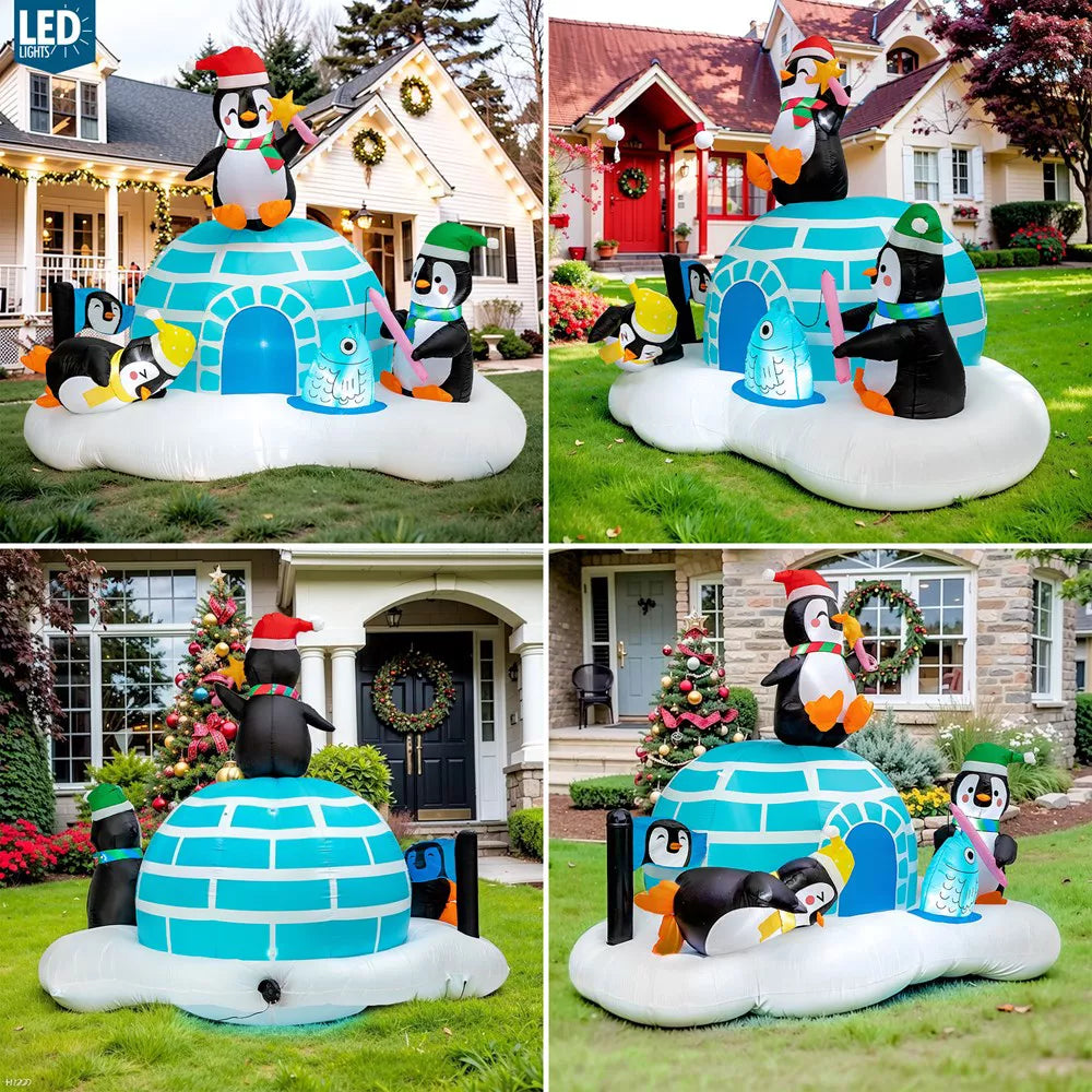 Christmas Inflatable Decor - Penguin with Igloo, final cut