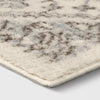 Washable Distressed Persian Accent Rug Cream - 2'x7' Runner
