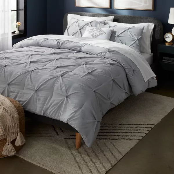 8pc Pinch Pleat Comforter and Sheet Set - King