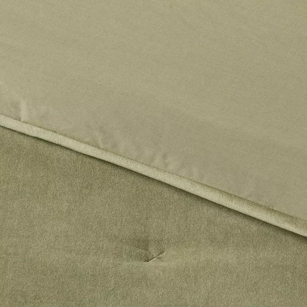 Cotton Velvet Comforter and Sham Set - King