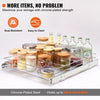 Pull Out Cabinet Organizer, Heavy Duty Slide Out Pantry Shelves, Chrome-Plated Steel Roll Out Drawers, Sliding Drawer Storage