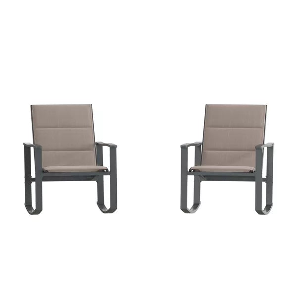 1-Piece Flex Comfort Outdoor Rocking Chairs with Steel Frames
