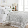 8pc Printed Floral with Border 8pc Comforter Set Green - Queen