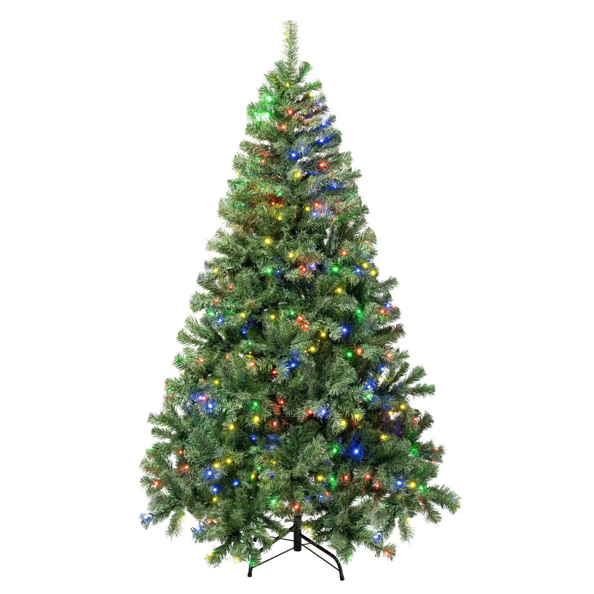 First Traditions Pre-Lit LED Sagamore Artificial Christmas Tree Multicolor Lights