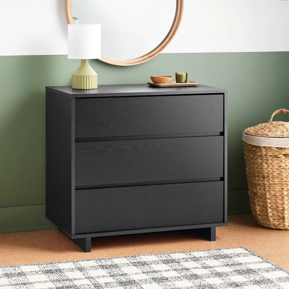 best marriage dress Modern 3 Drawer Dresser Black – Salvage & Co Indy