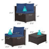 3 Piece Set Armless Chair w/Tempered Glass Coffee Table - 3 BOXES
