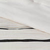 5pc Modern Stripe Comforter Set Off-White - Full/Queen