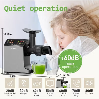 Juicer Machines, Cold Press Juicer Touch-Screen, Masticating Juicer Vegetable and Fruit