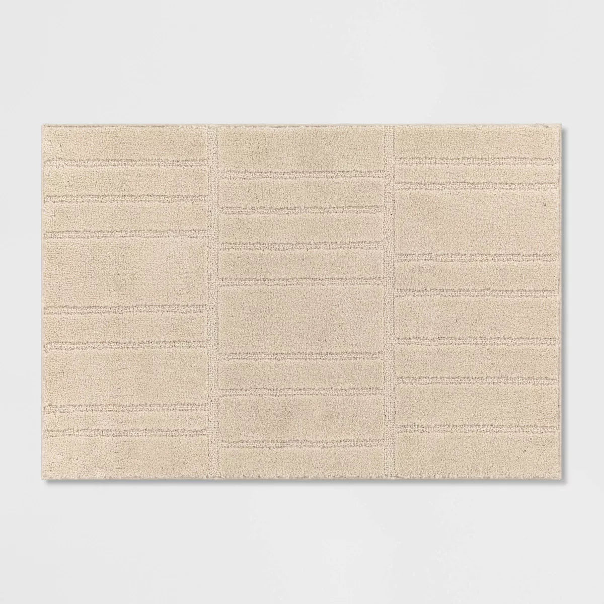Washable Uneven Blocks Accent Rug 2'6"x3'8"