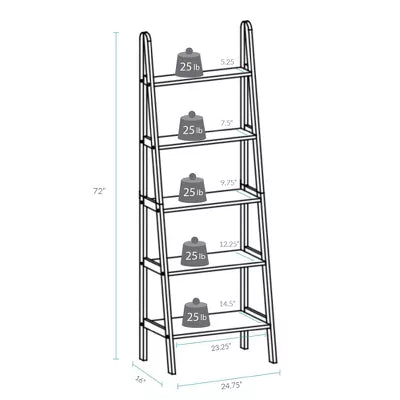 5 Shelf Ladder Bookcase