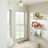 Milk Glass Semi-Flush Mount Ceiling Light