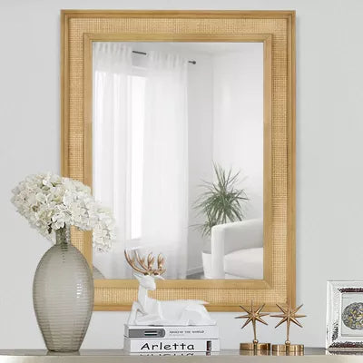 Rattan Mirror Light Brown