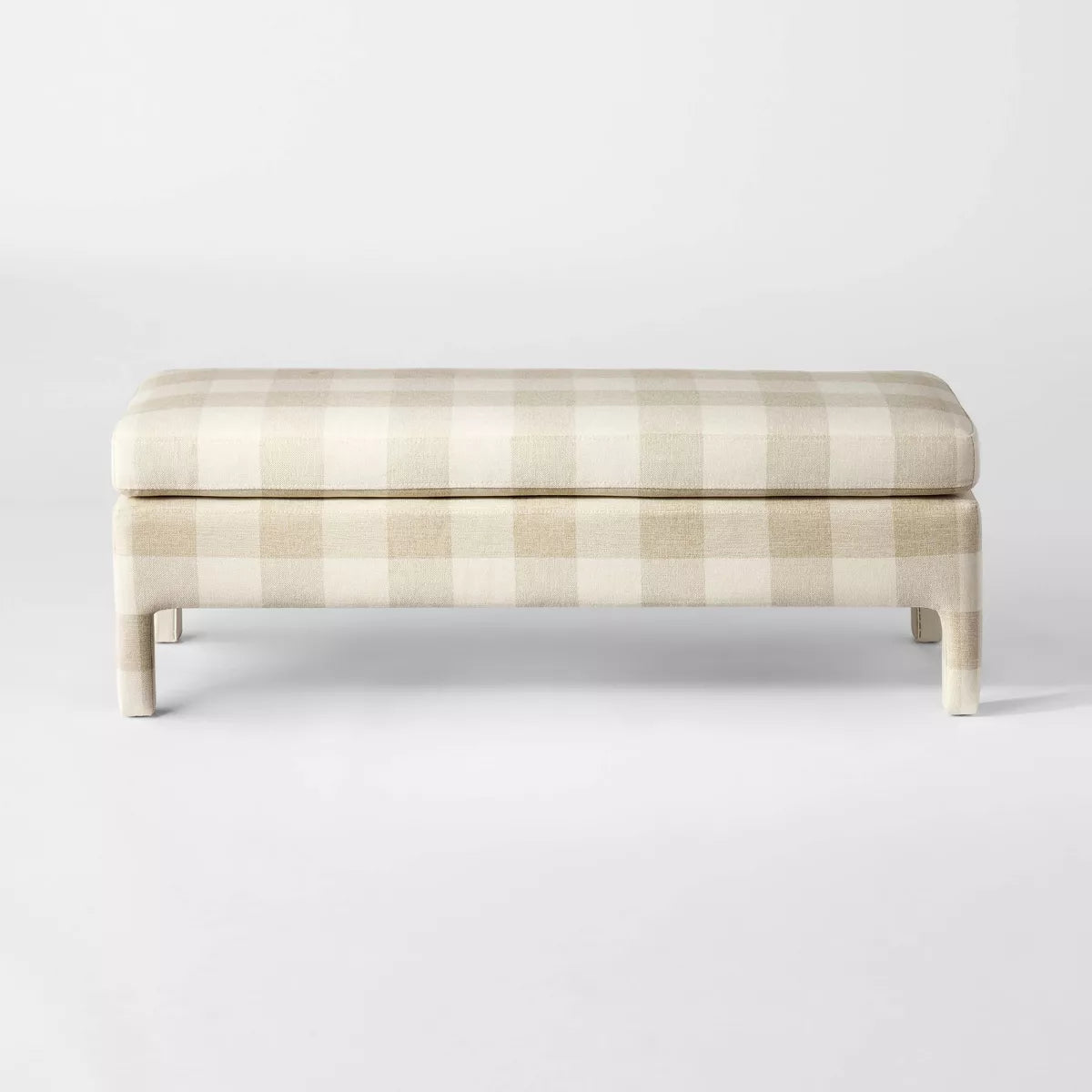 Bellfield Fully Upholstered Bench Checkered SHOWROOM ITEM
