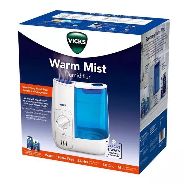 Warm Moisture Humidifier - White/Blue