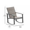 1-Piece Flex Comfort Outdoor Rocking Chairs with Steel Frames