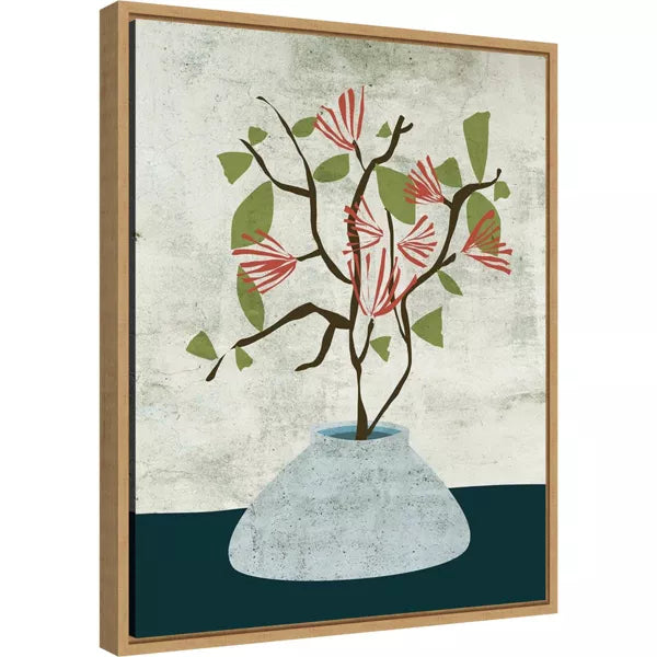 Zen Branch I by Melissa Wang Framed Canvas Wall Art