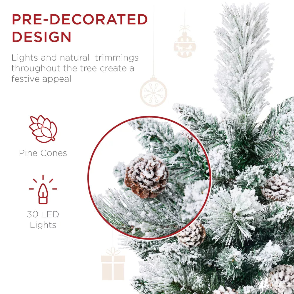 1-Piece Outdoor Pathway Christmas Trees Decor w/ LED Lights, final cut