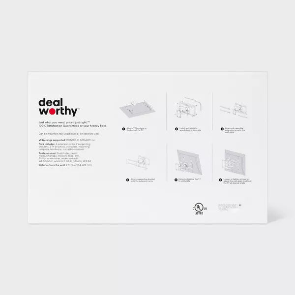 Full Motion TV Mount - Steel